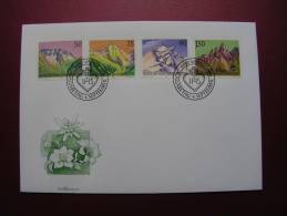 ==  Lichtenstein FDC 1989 Berge  974-977  €   5,00 - Used Stamps