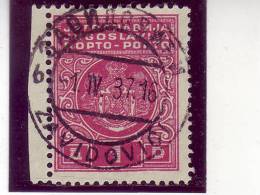 PORTO-COAT OF ARMS-1 DIN-TYPE II-C-POSTMARK-ZAVIDOVICI- BOSNIA AND HERZEGOVINA-YUGOSLAVIA-1931 - Segnatasse