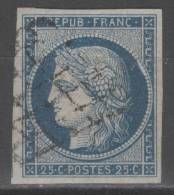 Cérès  N° 4a (Variété, Beaux Trait Derrière La Tête) Avec Oblitèration Grille De 1849  TTB - 1849-1850 Cérès