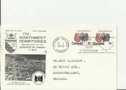 CANADA 1970 - 100 YEARS NORTHWEST TERRITORY ADMITTED TO DOMINION OF CANADA ADDR TO ROCHESTER-U.KINGDOM W 2 ST OF 6 C POS - 1961-1970