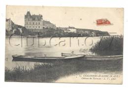 Chalonnes-sur-Loire (49) : Le Château Des Terrasses Pris De L´autre Rive, Port Des Barques  En 1904. - Chalonnes Sur Loire
