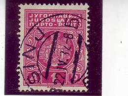 PORTO-COAT OF ARMS-1 DIN-TYPE I-POSTMARK-SINJ-CROATIA-YUGOSLAVIA-1931 - Timbres-taxe