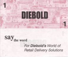 Test Note - DIEB-141, Diebold 1, World Notes (old Logo) - Other & Unclassified