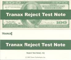 Test Note - TRAN-102, $100, Tranex Reject Test Note, 2005 - Otros & Sin Clasificación