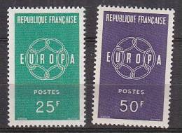 PGL BH0118 - EUROPA CEPT 1959 FRANCE Yv N°1218/19 ** - 1959