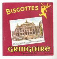Buvard Biscottes Gringore L´Opéra (Pithiviers En Gatinais) - Biscotti