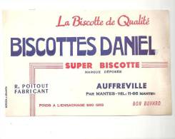 Buvard Biscottes Daniel Super Biscotte R. Poitou Fabricant à Aufferville - Biscottes