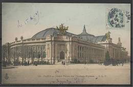 CPA Colorisée PARIS Grand Palais Des Champs Elysées Animée Circulé 1905 - Arrondissement: 08