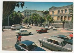 Delcampe - CP BASTIA, LA PLACE DU PALAIS DE JUSTICE, AUTOS VOITURES ANCIENNES, HAUTE CORSE 20 - Bastia