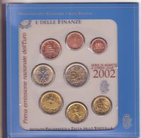 Italia-2002-Divisionale 8 Val  Euro In Confezione Originale-sotto Costo Prezzo Emissione E.10,00 - Italie