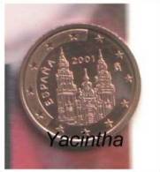 @Y@  Spanje  1 - 2 - 5  Cent    2001   UNC - Spagna