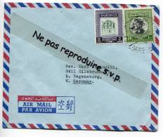 - Air Mail Cover From Jordan, Jordanie,  2 Stamps, To Regensburg, Germany, Allemagne, Very Nice, Scans . - Jordanie