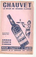 Buvard Rhum CHAUVET LE RHUM DE GRANDE CLASSE (Le Havre) - Liquor & Beer