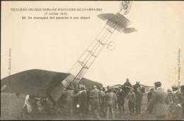 Semaine De Champagne -  7 Juillet 1910 -  Un Monoplan Fait Panache à Son Départ - Reuniones