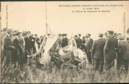 Semaine De Champagne -  3 Juillet 1910 - Débris De L'appareil De Wachter - Fliegertreffen