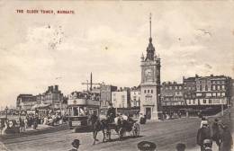 The Clock Tower , Margate, 1907, Animé, Tram - Margate