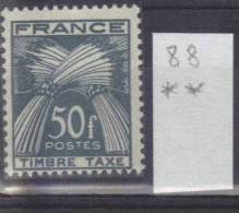 FRANCE Taxe Yvert Et Tellier 88 Gerbes De Blé Neuf Sans Charnière Cote 30,00 - 1859-1959 Nuevos