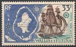 WALLIS Et FUTUNA 1955 /60 Poste Aerienne PA 17   Neufs Avec  Charnière Carte Des Iles Et Voilier - Unused Stamps