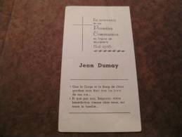 BC4-2-100 CDP Souvenir Communion Jean Dumay Sugny 1956 - Comunioni