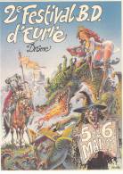 AOUAMRI. Affichette, Sur Papier Vergé, Pour Le 2e Festival BD D'EURRE 2001. Bulles En Drôme. - Afiches & Offsets