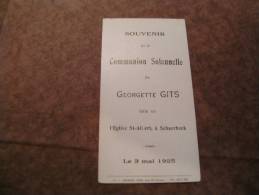 BC4-2-100 CDP Souvenir Communion  Georgette Gits 1925 Schaerbeek - Communion