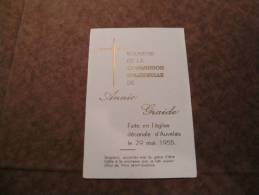 BC4-2-100 CDP Souvenir Communion Annie Graide Auvelais 1955 - Communie