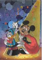 3 D Postcard Les Couleurs Magiques Disney Mickey Mouse Donald Duck Zauberer Magicien Magician Unused - Zonder Classificatie