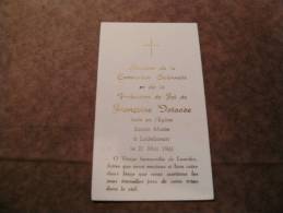 BC4-2-100 CDP Souvenir Communion  Françoise Istasse Lodelinsart 1961 - Communie