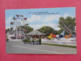 Amusement Park Rides Craig Beach Park Lake Milton Ohio  Linen -ref - 817 - Altri & Non Classificati