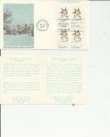 CANADA 1971 – FDC WINTER HIVER LEAVES ISSUE W UPPER RIGHT BLOCK OF 4 STS OF 7 C POSTM. OTTAWA-ONT NOV 19 RE2009 WITH INS - 1971-1980