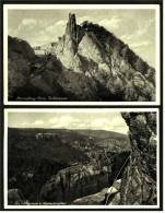 2 X  Blankenburg / Thüringen  -  Die Teufelsmauer  -  Ansichtskarten Ca.1933    (1563) - Bad Blankenburg