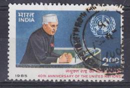 India 1985 Mi. 1031     2.00 (R) Vereinte Nationen & Nehru, Indischer Politiker Un Premierminister - Gebruikt