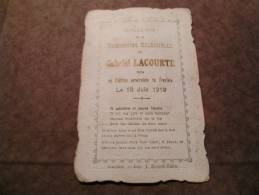 BC4-2-101 CDP Souvenir Communion  Gabriel Lacourte Franière 1919 - Comunioni