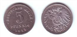 Germany 5 Pfennig 1919 J WWI Issue - 5 Pfennig