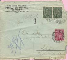 Electric Company Karlo Zwirschitz, Sombor, Simbor / Subotica, 1938., Yugoslavia, Letter - Elektriciteit