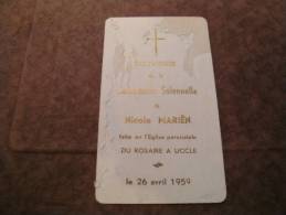 BC4-2-101 CDP Souvenir Communion Nicole Mariën Uccle 1959 - Kommunion Und Konfirmazion