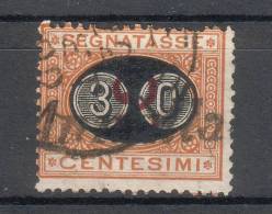 Regno D'Italia - 1890-91- Segnatasse (mascherine) (usato) 30 C. Su 2 C. Sass. 19 - Segnatasse