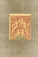 MADAGASCAR : Type "Alégories" Papier Teinté - - Unused Stamps