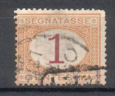 Regno D'Italia - 1870 Segnatasse (usato) 1 Centesimo Ocra E Carminio Sass. 1 - Portomarken
