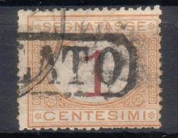 Regno D'Italia - 1870 Segnatasse (usato) 1 Centesimo Ocra E Carminio Sass. 1 - Impuestos