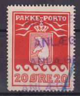 Greenland 1915 Mi. 8 A      20 Øre Paketportomarke Polar Bear Eisbear Wappen Arms Cds. ANLÆGET (PRØVEN) (2 Scans) - Spoorwegzegels