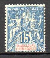 Guadeloupe - 1892 - N° Yvert : 32 * - Unused Stamps