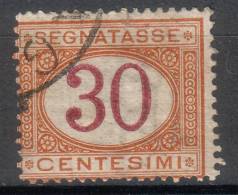 Regno D'Italia - 1870 Segnatasse (usato) 30 C. Ocra E Carminio Sass. 7 - Segnatasse