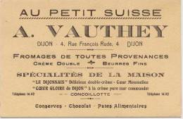 Carte Fromagerie - Vauthey - Dijon - Visitenkarten