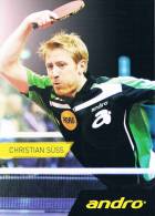 CHRISTIAN SÜSS - Allemand Tennis De Table Club Borussia DÜSSELDORF - Pro Team ANDRO - Au Dos CV Et Palmarès - TBE, Neuve - Tafeltennis
