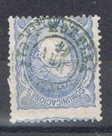 Sello 50 Mils Alegoria 1870, Fechador Azul MORELLA (Castellon), Num 107 º - Usati