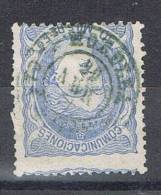 Sello 50 Mils Alegoria 1870, Fechador Azul MORELLA (Castellon), Num 107 º - Gebruikt