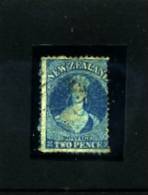 NEW ZEALAND - 1862  FULL FACE QUEEN  PERF. 2 D. BLUE  FINE USED - Used Stamps