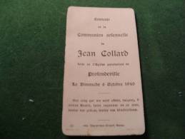 BC4-2-102 Souvenir Communion Jean Collard Profondeville 1940 - Comunión Y Confirmación