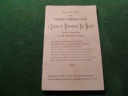 BC4-2-102 Souvenir Communion Albert Et Elisabeth De Jaiffe Haut Ittre 1920 - Comunión Y Confirmación